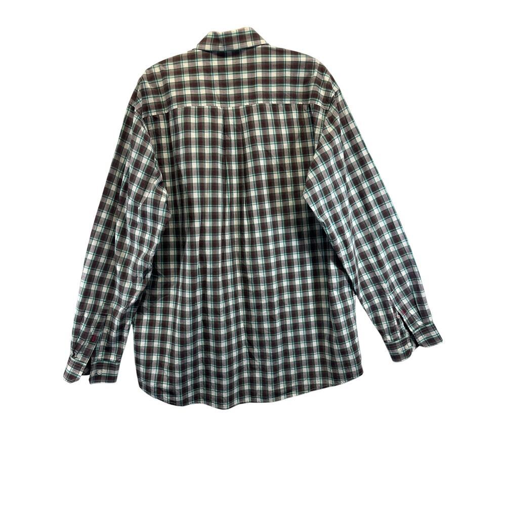 Cinch Men Long Sleeve Button Down USA Cotton Plaid Size L Western EUC Brown Gr. - Picture 8 of 9